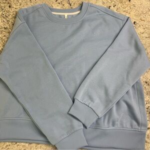 HALARA Blue Crewneck Sweater Soft Cotton Blend